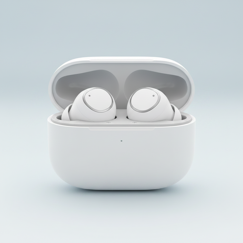 Auricolari Bluetooth True Wireless bianchi con custodia di ricarica