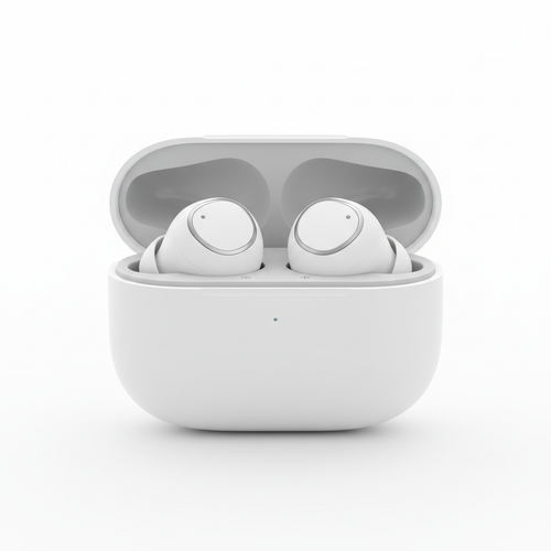 Auricolari Bluetooth True Wireless bianchi con custodia di ricarica
